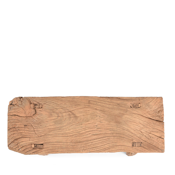 Top View Of Bleached Elm Farmers Stool - 19th Century