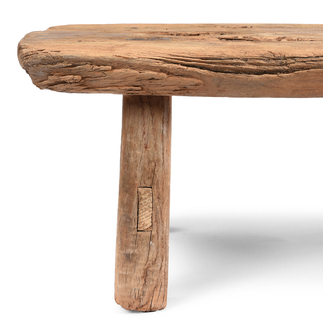 Detail Of Leg With Wood Joint Bleached Elm Farmers Seat - 19Th Century