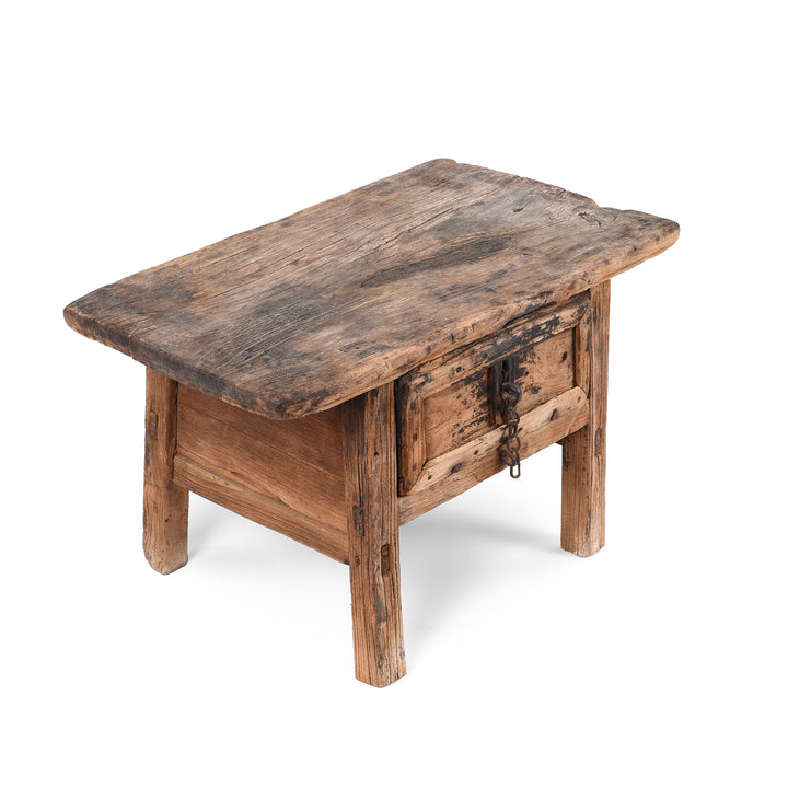 Angled View Of Antique Compact Chinese Coffee Table From Shanxi | Indigo Antiques