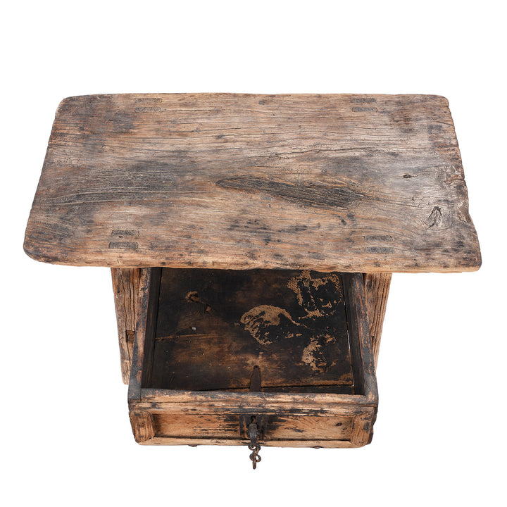 Top Down And Drawer Detail From Antique Compact Chinese Coffee Table From Shanxi | Indigo Antiques