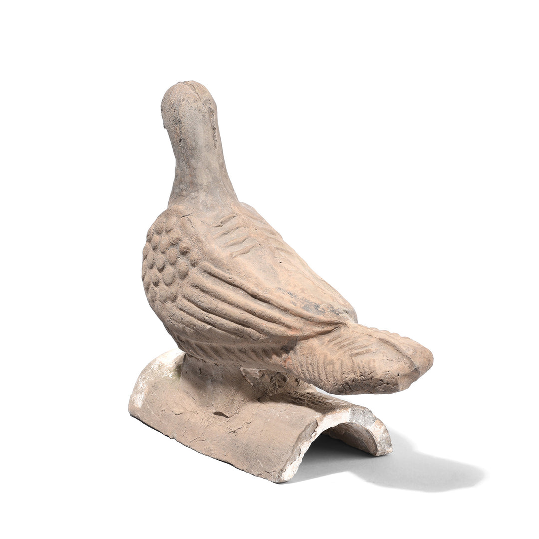 Rear View Of Antique Terracotta Dove Roof Finials | Indigo Antiques