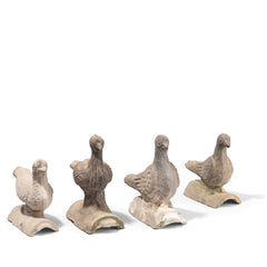 Terracotta Dove Roof Finials - Ca 1900 Terracotta Dove Roof Finials - Ca 1900