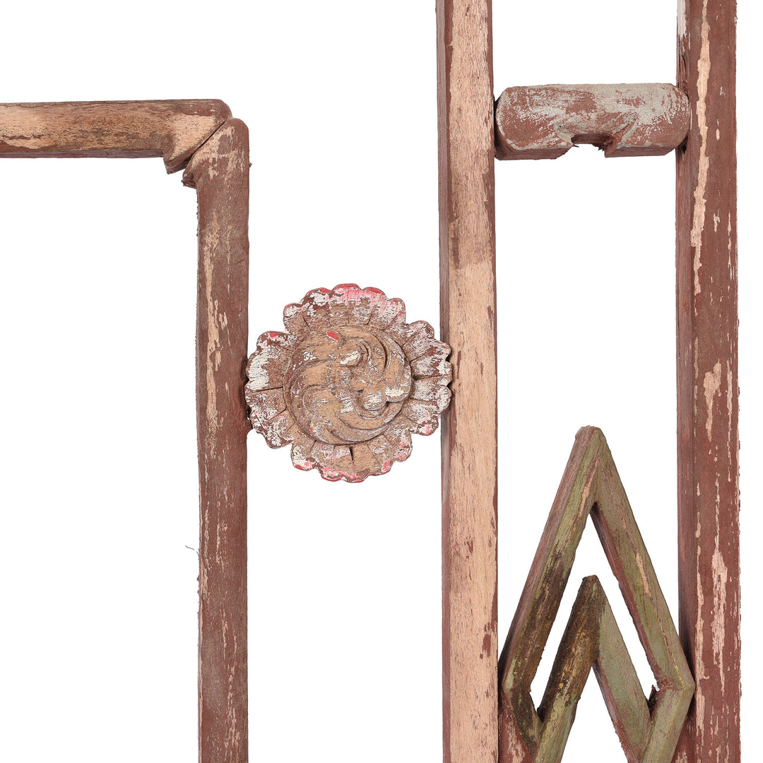 Carving Detail From Antique Chinese Pine Window Screen From Shanxi | Indigo Antiques