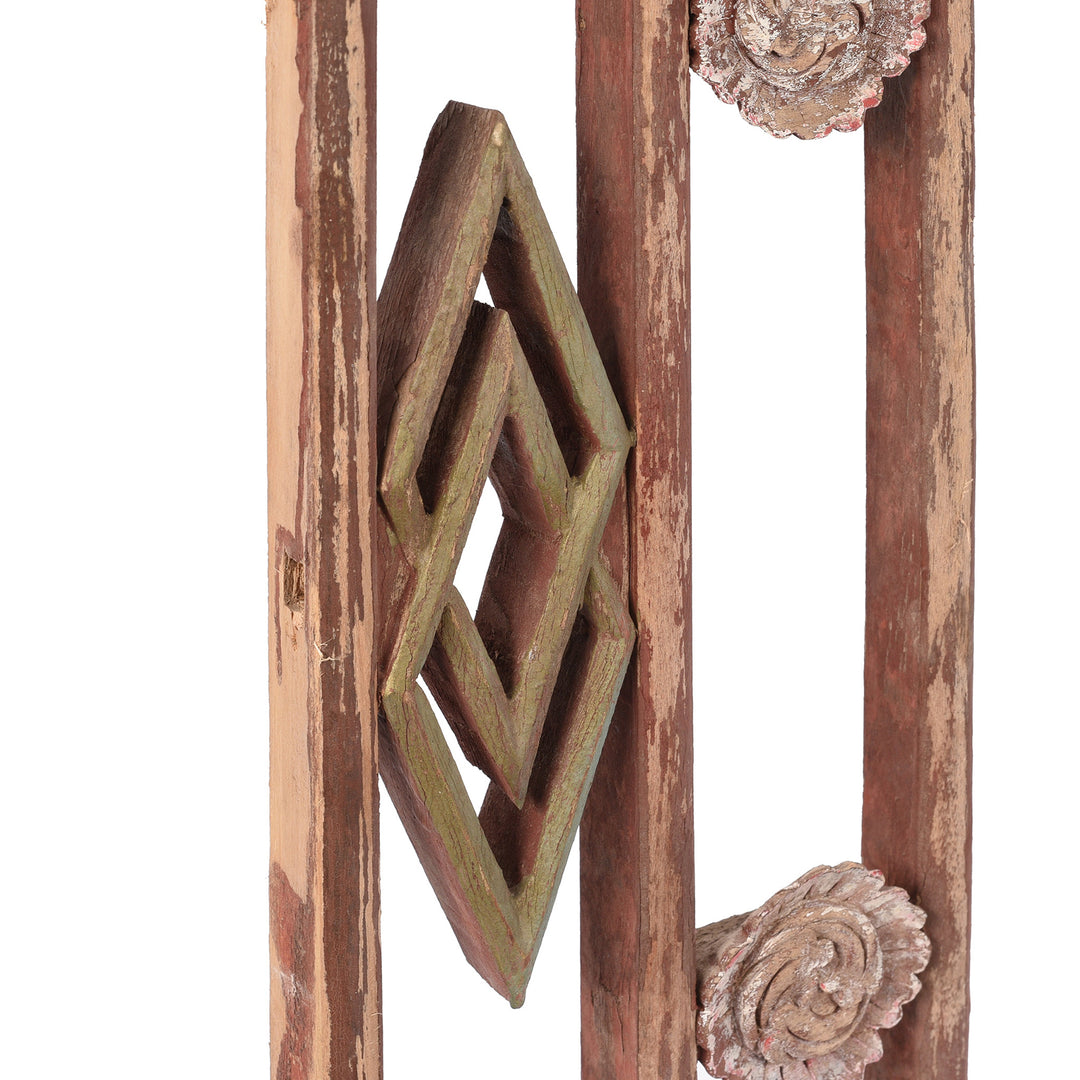 Carving Detail From Antique Chinese Pine Window Screen From Shanxi | Indigo Antiques