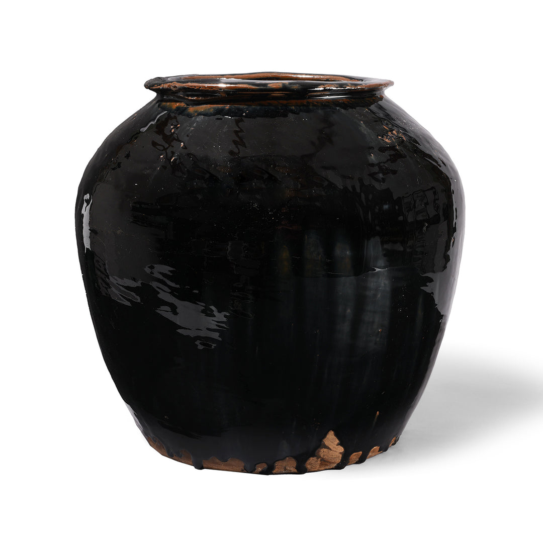 Antique Black Glazed Stoneware Cizhou Wine Jar | Indigo Antiques