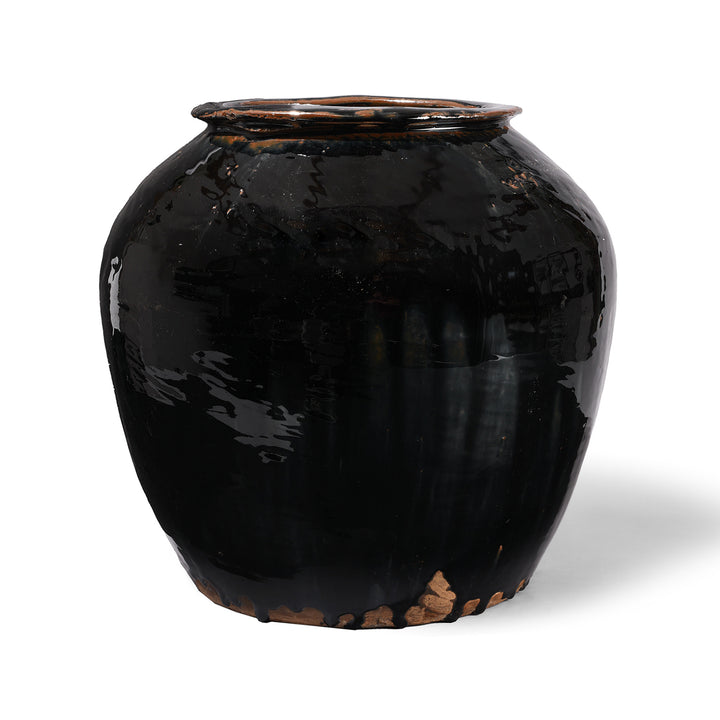Antique Black Glazed Stoneware Cizhou Wine Jar | Indigo Antiques
