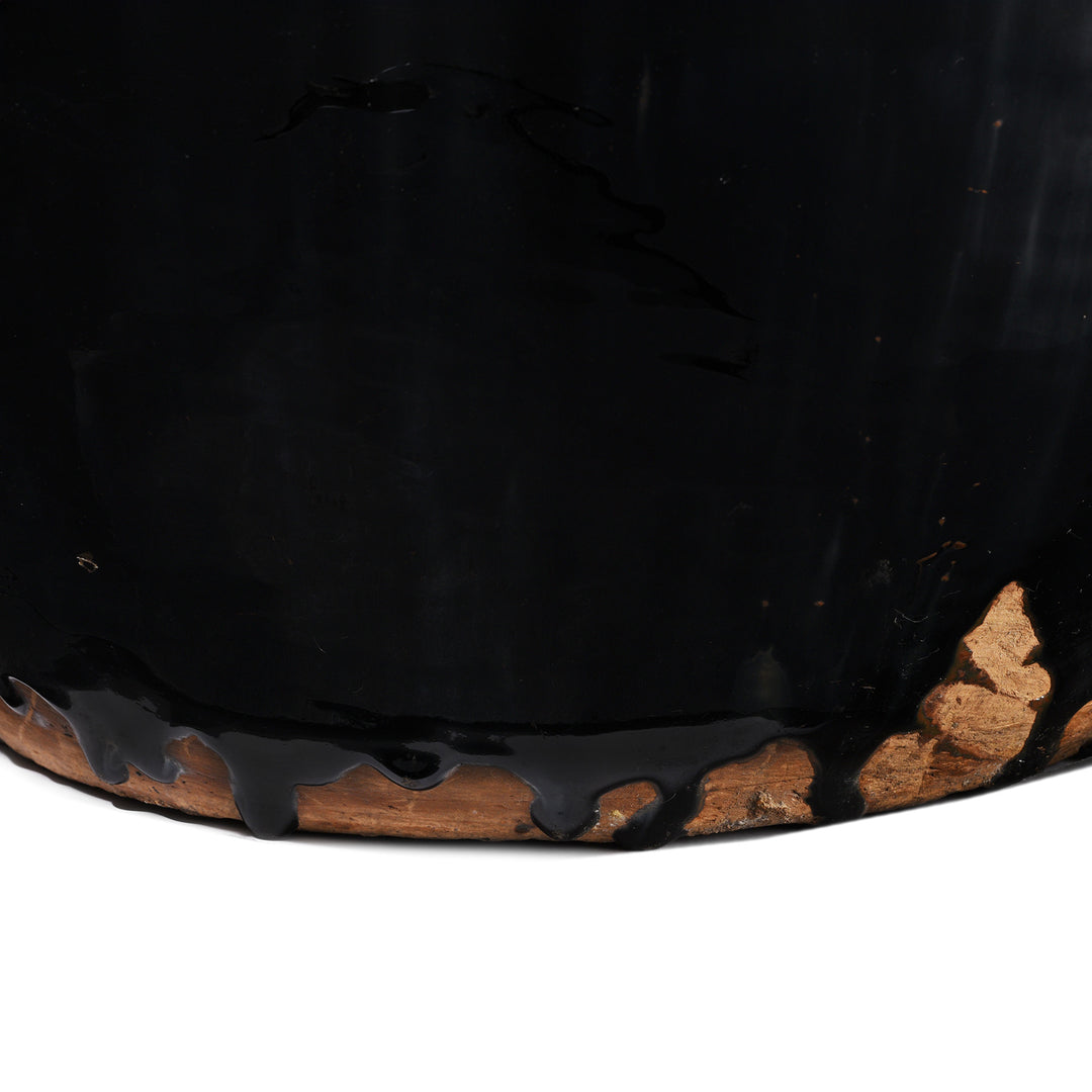 Base Detail From Antique Black Glazed Stoneware Cizhou Wine Jar | Indigo Antiques
