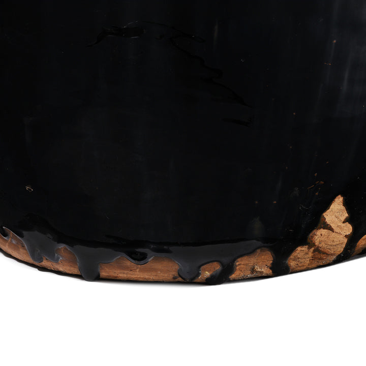 Base Detail From Antique Black Glazed Stoneware Cizhou Wine Jar | Indigo Antiques