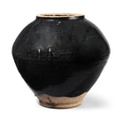 Black Glazed Stoneware Cizhou Wine Jar From Hebei - 19th Century
