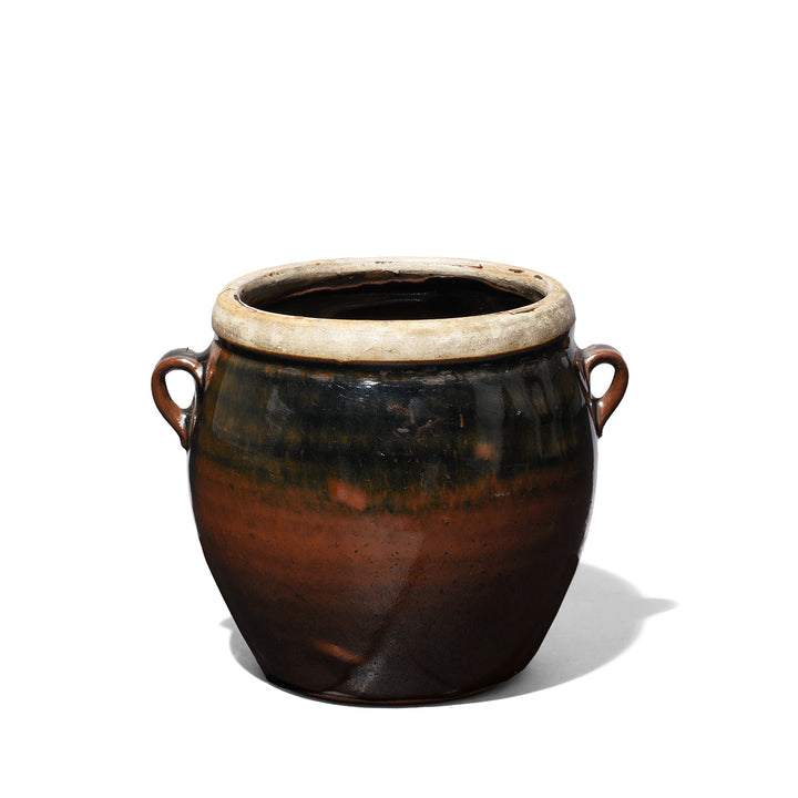 Antique Black Glazed Stoneware Rice Storage Jar | Indigo Antiques