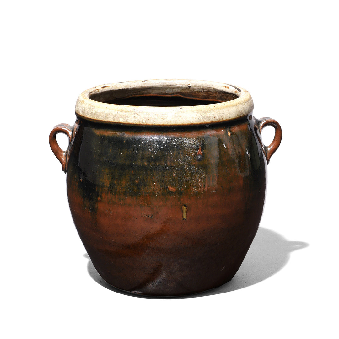 Antique Black Glazed Stoneware Rice Storage Jar | Indigo Antiques