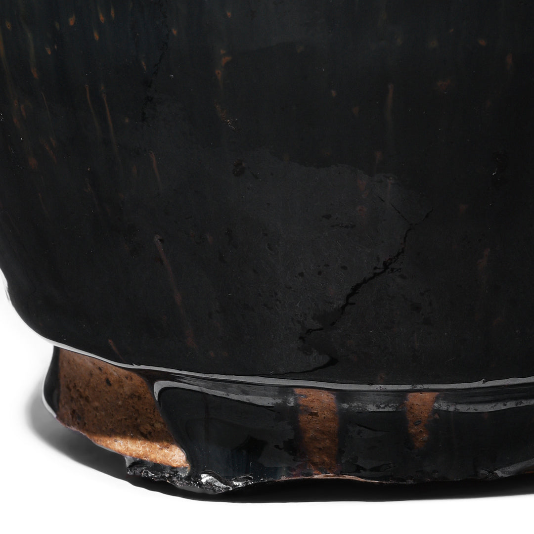 Antique Black Glazed Chinese Stoneware Rice Storage Jar | Indigo Antiques