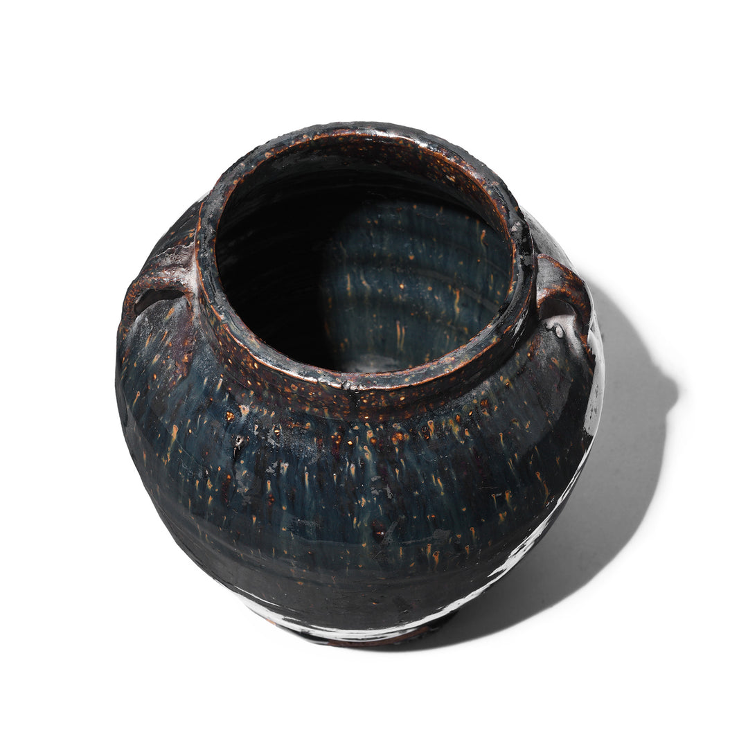 Antique Black Glazed Chinese Stoneware Rice Storage Jar | Indigo Antiques
