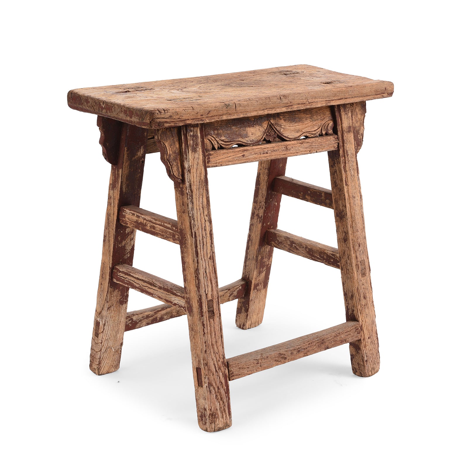 Antique Chinese Carved Elm Farmers Milking Stool | Indigo Antiques