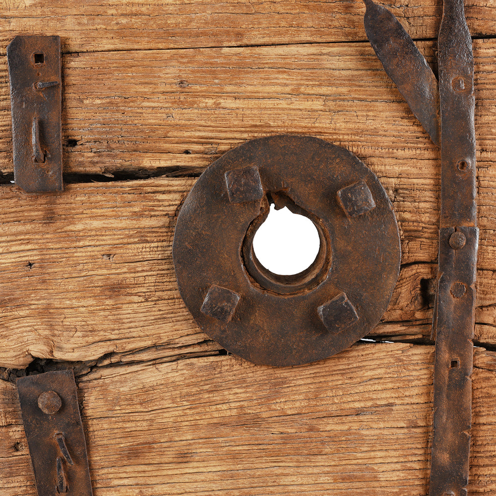 Antique Elm Wheel On Stand From Shanxi | Indigo Antiques