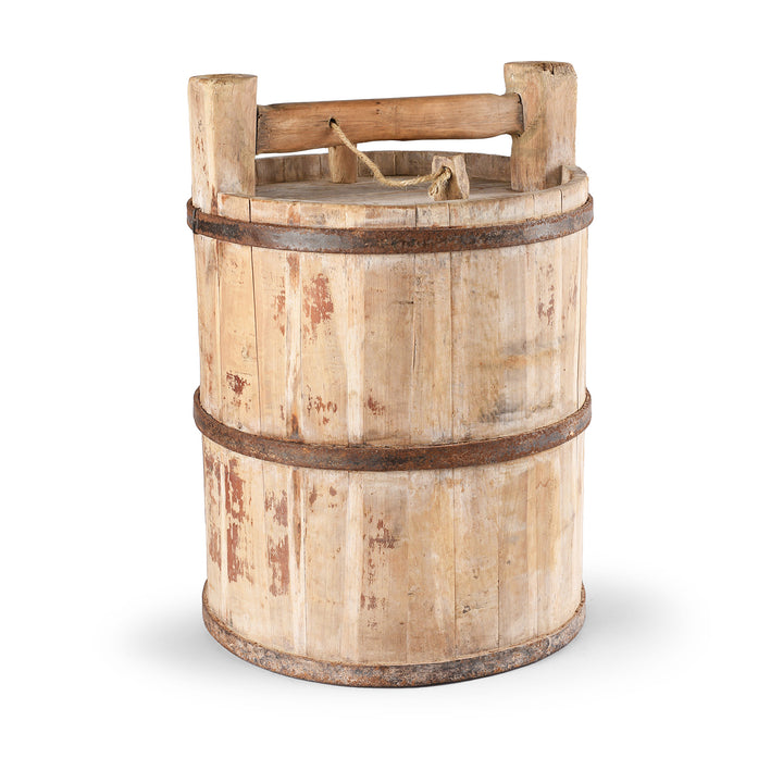 Antique Chinese Cypress Wood Wine Storage Jar | Indigo Antiques