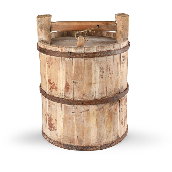 Antique Chinese Cypress Wood Wine Storage Jar | Indigo Antiques
