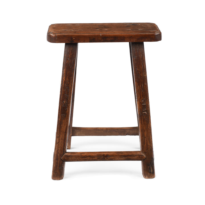 Antique Chinese Pear Wood Farmers Stool | Indigo Antiques