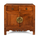 Two Drawer Walnut Side Cabinet From Shanxi - 19th Century