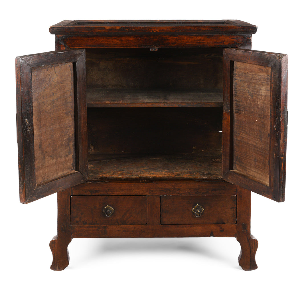 Antique Chinese Walnut  Cabinet From Gansu | Indigo Antiques