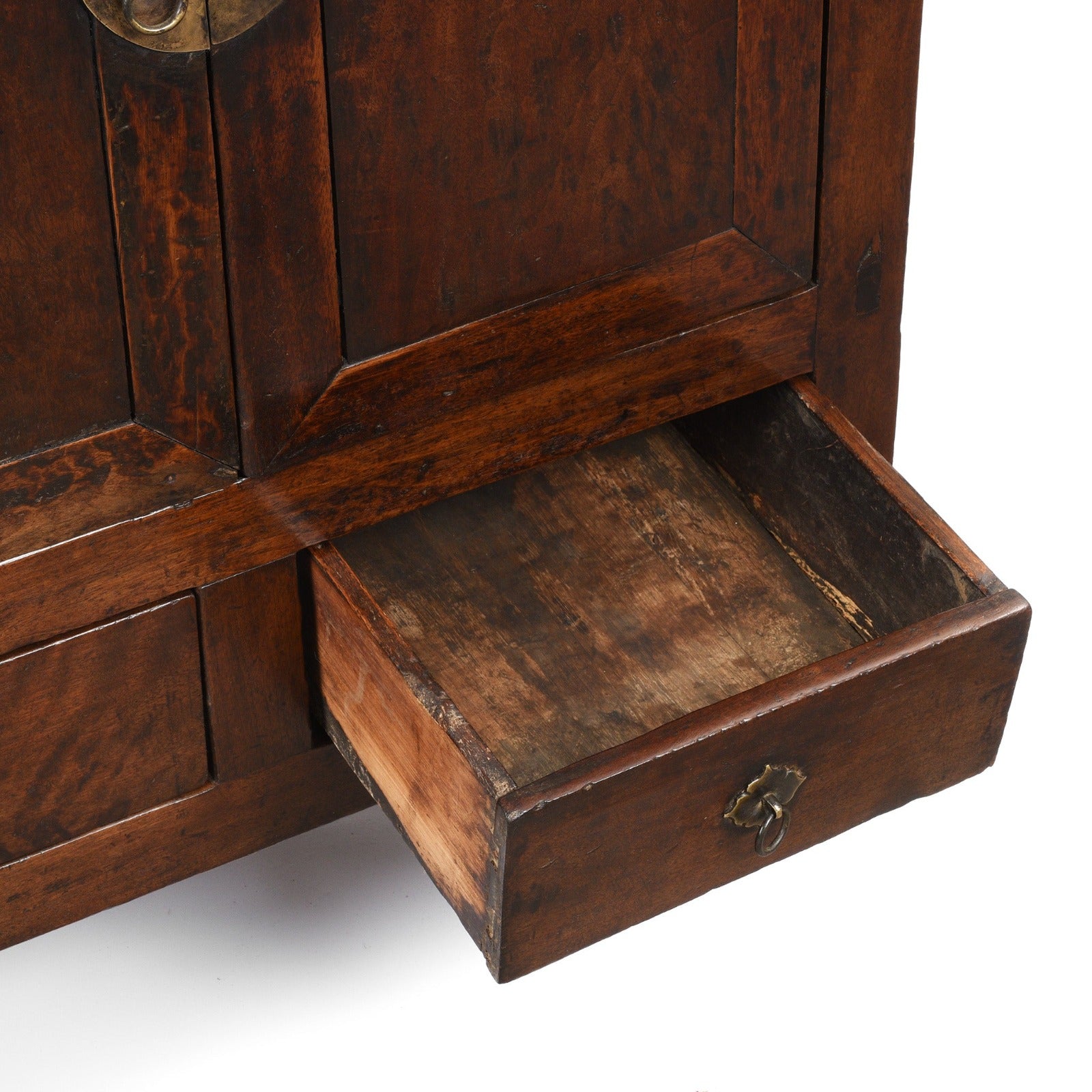 Srawer Detail From Antique Chinese Walnut  Cabinet From Gansu | Indigo Antiques