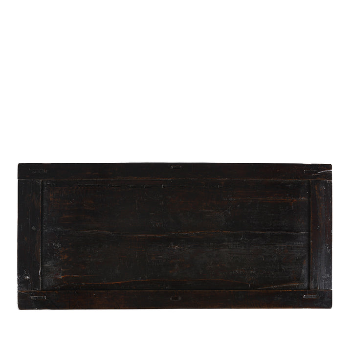 Top Down View Of Antique Chinese Black Lacquer Wedding Cabinet | Indigo Antiques