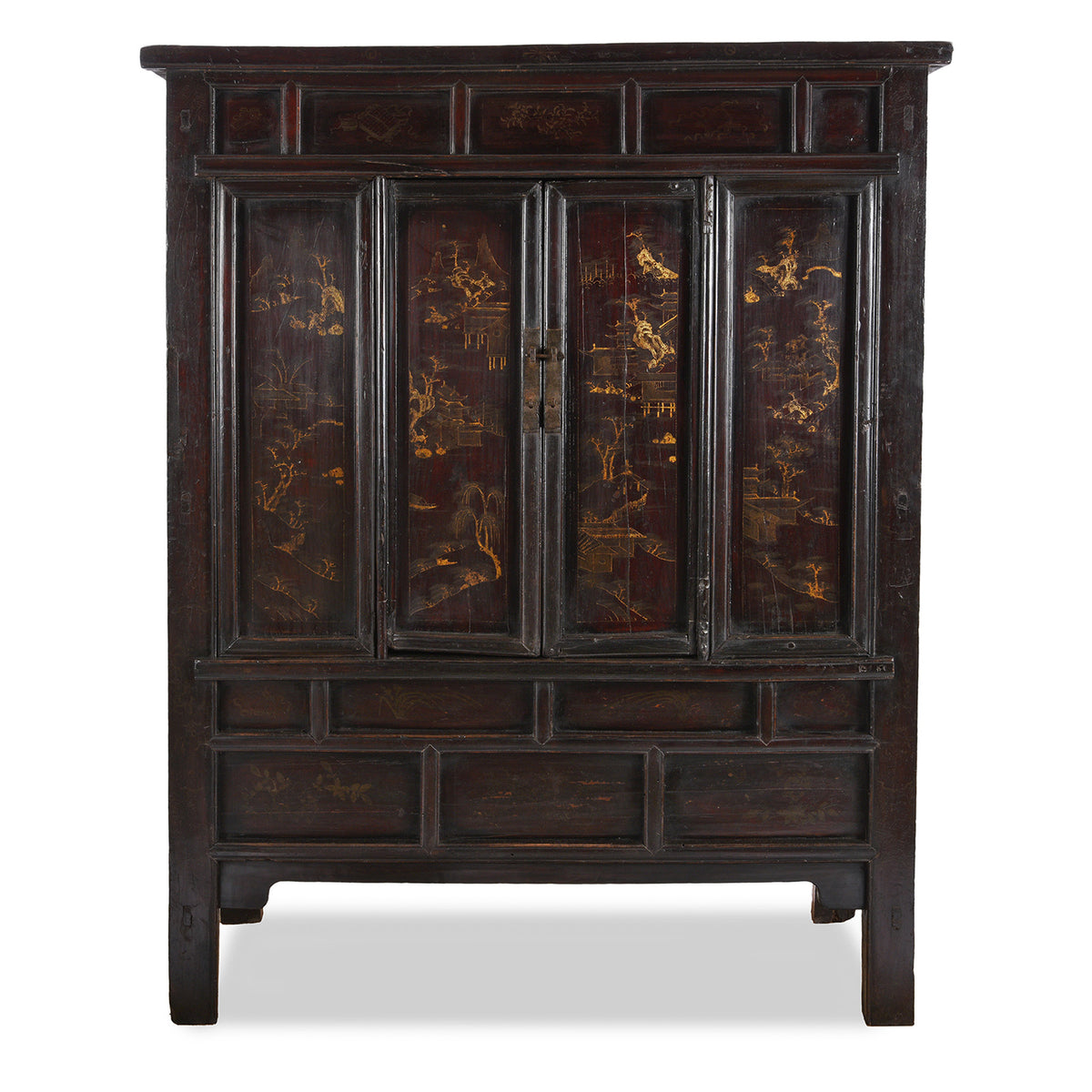 Antique Chinese Black Lacquer Wedding Cabinet | Indigo Antiques