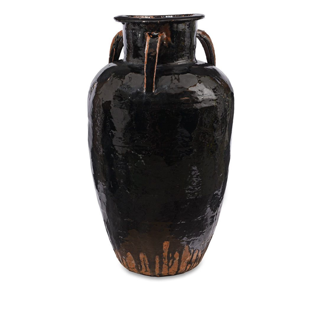 Antique Chinese Black Glazed Stoneware Wine Jar From Hebei | Indigo Antiques