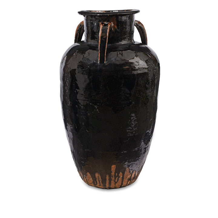 Antique Chinese Black Glazed Stoneware Wine Jar From Hebei | Indigo Antiques