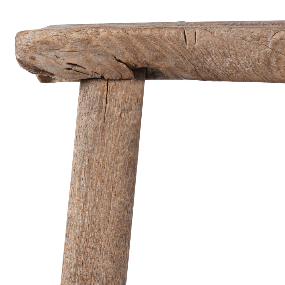 Corner Detail From Antique Chinese Elm Stool  | Indigo Antiques