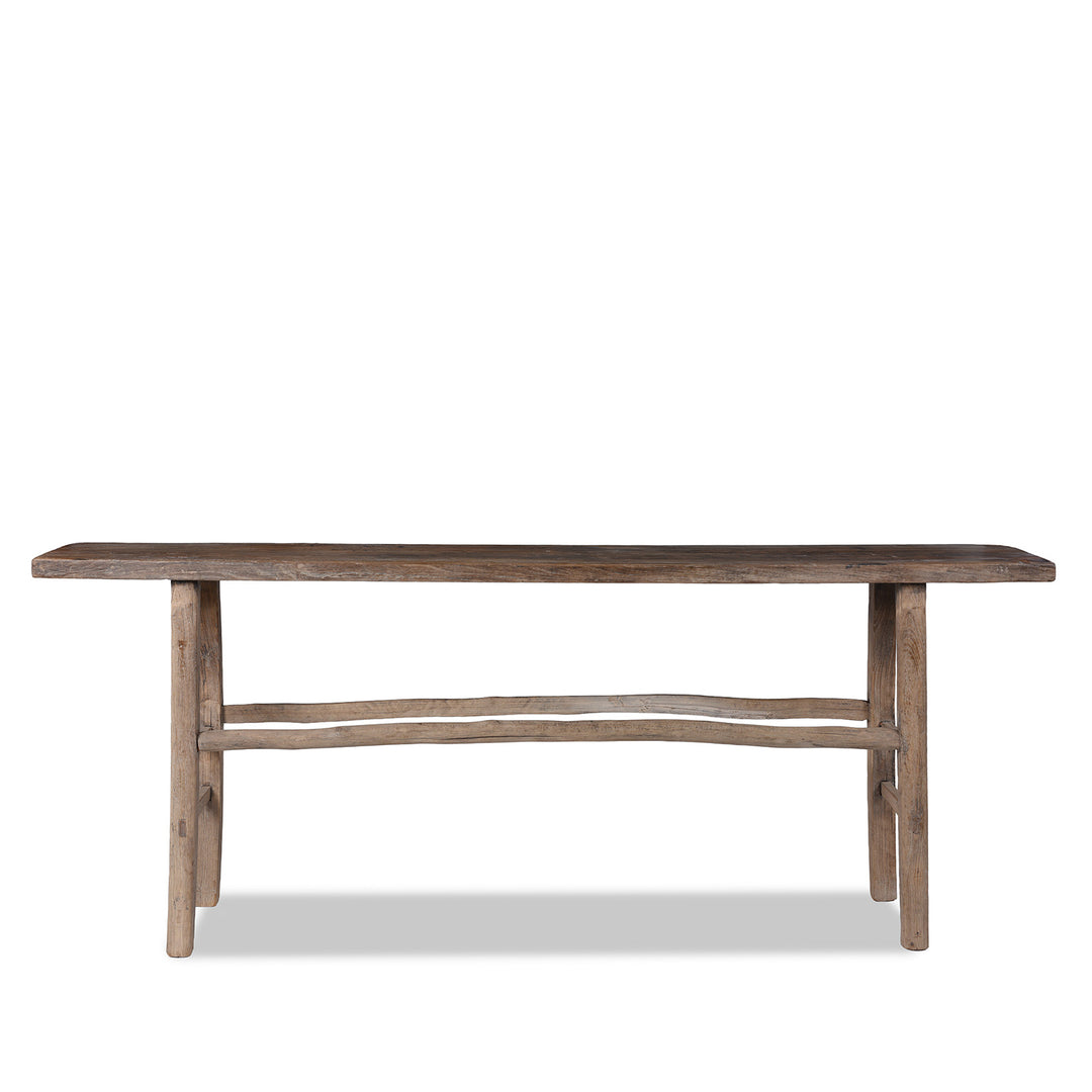 19th Century Chinese Elm Console Table From Henan Province With Single Plank Top