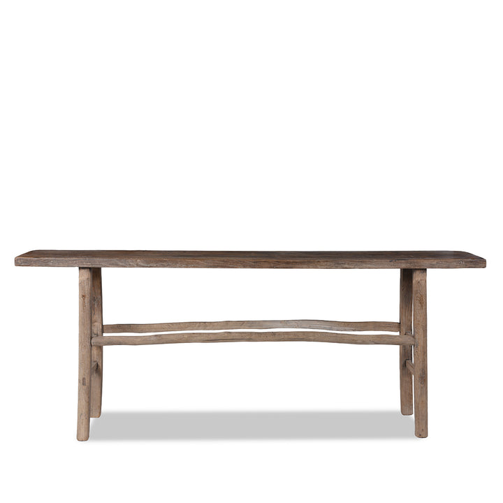 19th Century Chinese Elm Console Table From Henan Province With Single Plank Top
