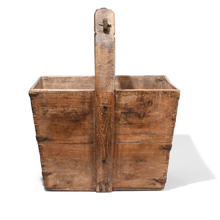 Vintage Wooden Chinese Farmers Basket