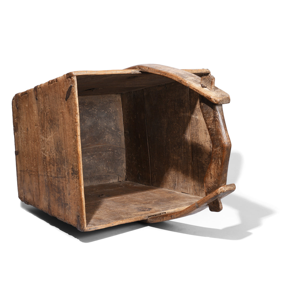 Interior Detail From Vintage Wooden Chinese Farmers Basket