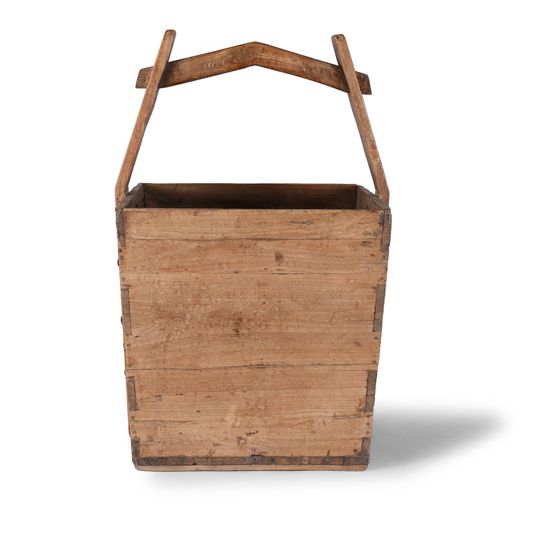 Antique Elm Farmers Vegetable Basket 