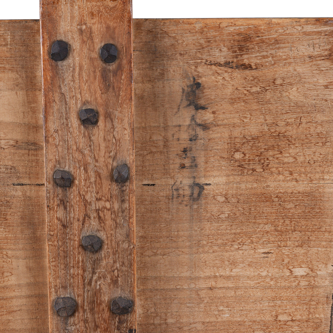 Detail From Antique Elm Farmers Vegetable Basket 
