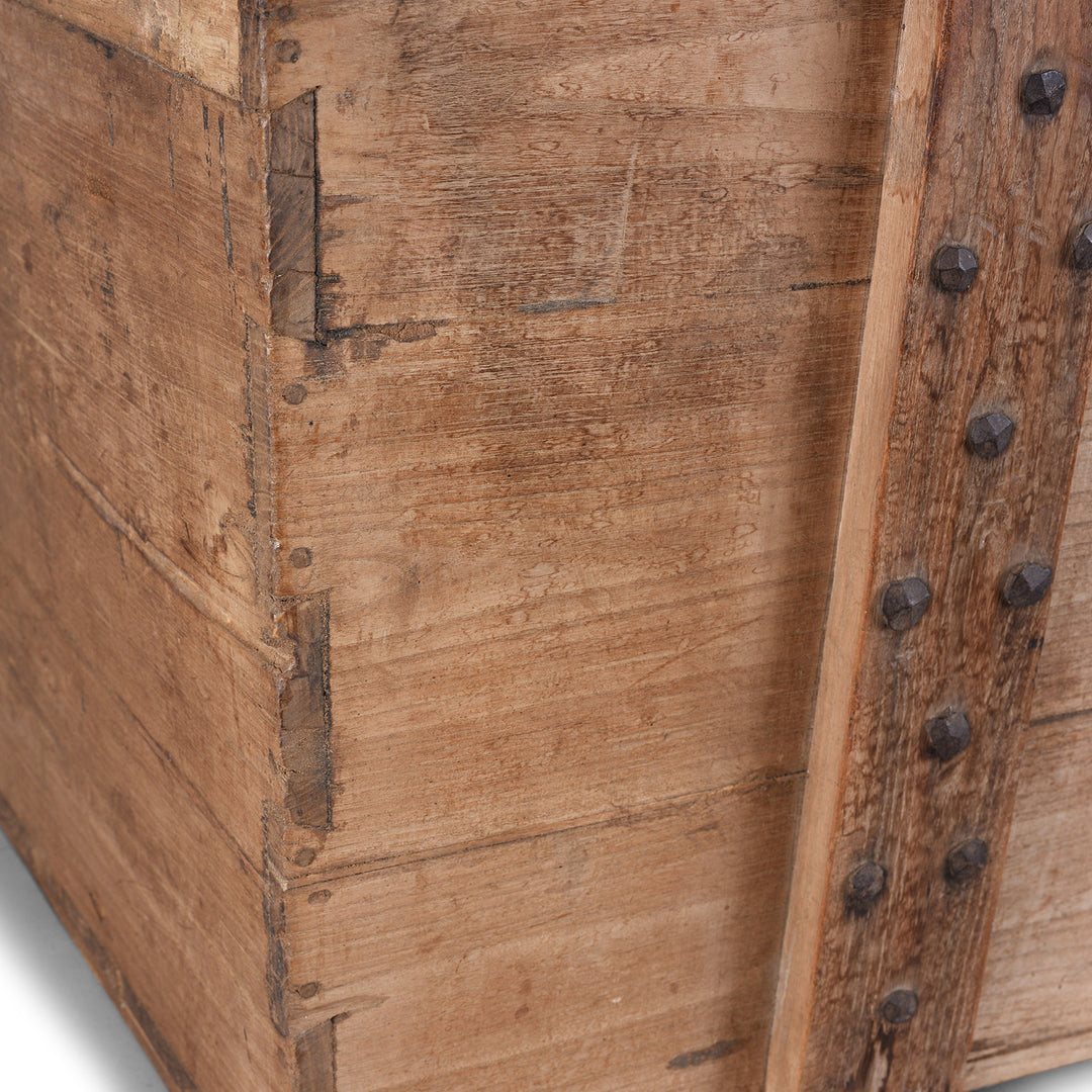Joinery Detail From Antique Elm Farmers Vegetable Basket 