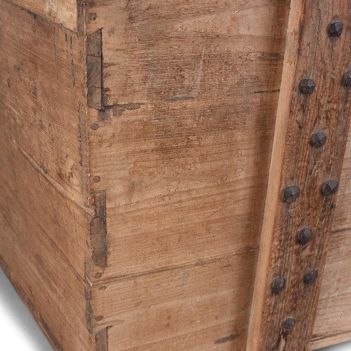Joinery Detail From Antique Elm Farmers Vegetable Basket 