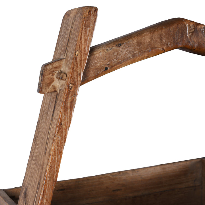 Handle Detail From Antique Elm Farmers Vegetable Basket 