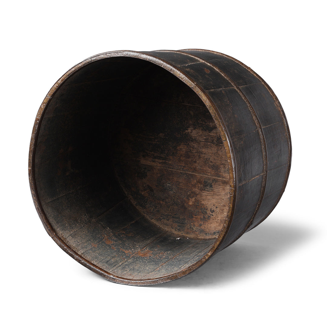 Interior Of Antique Iron Bound Chinese Elm Dou Rice Measure | Indigo Antiques