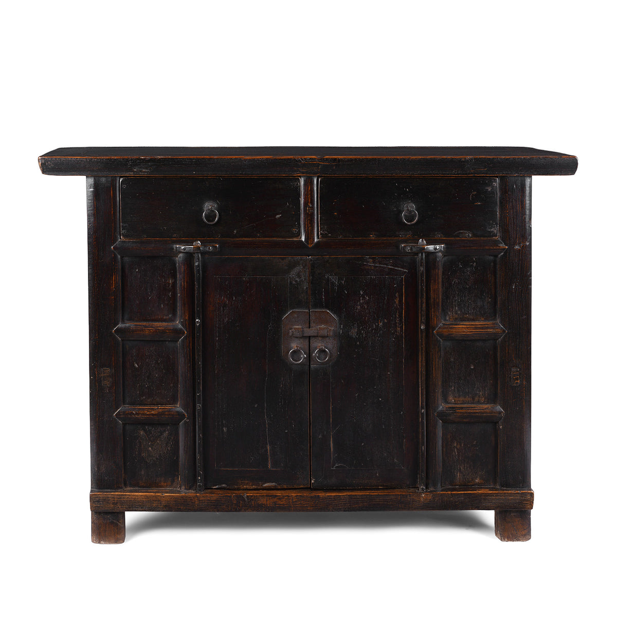 Antique Chinese Black Lacquer 2 Drawer Cabinet  | Indigo Antiques