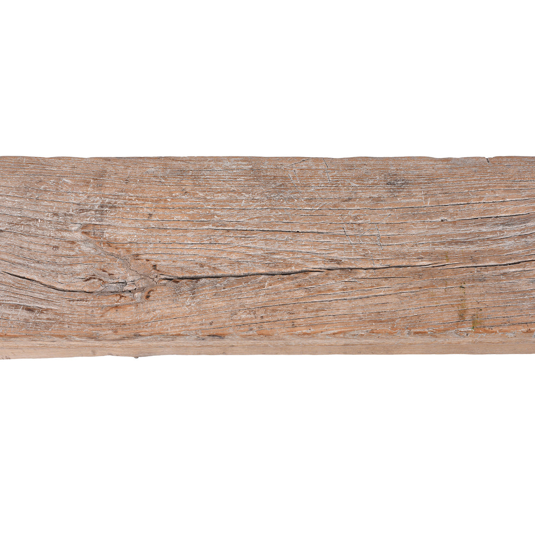 Detail From The Top Of Antique Chinese Bleached Spring Bench
