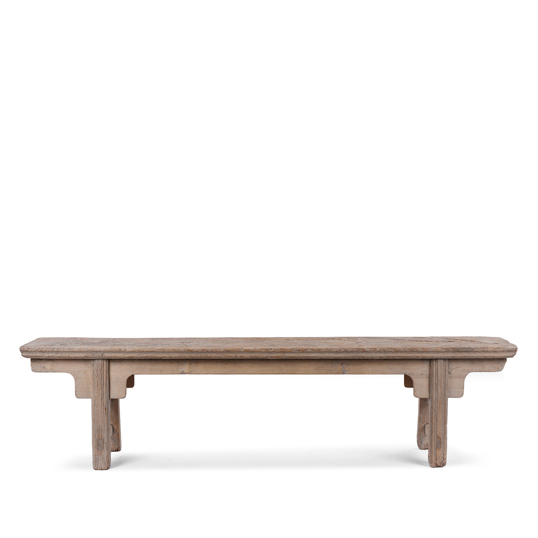 Antique Chinese Bleached Spring Bench