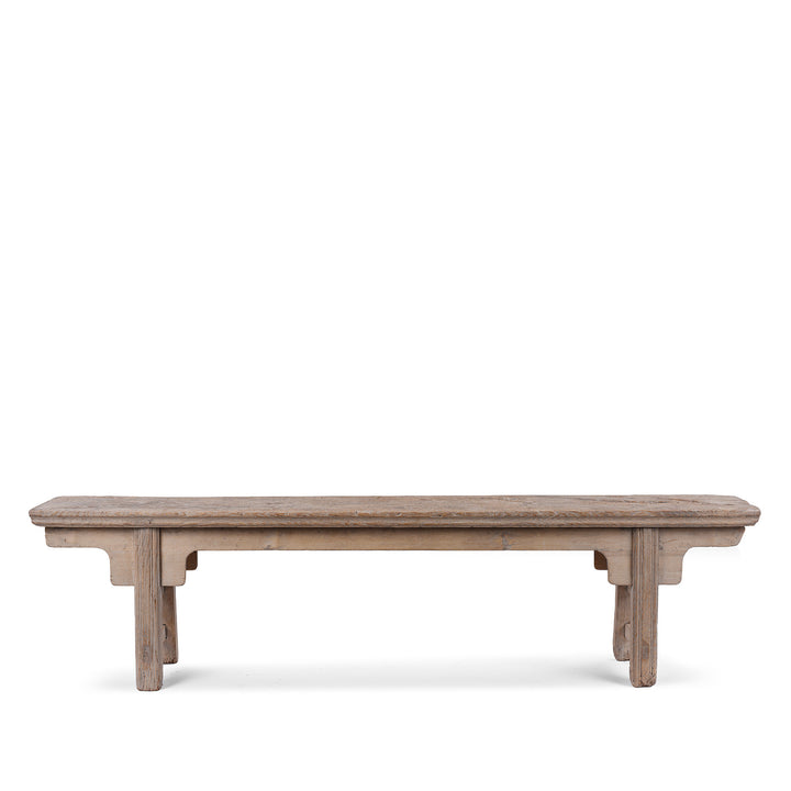 Antique Chinese Bleached Spring Bench