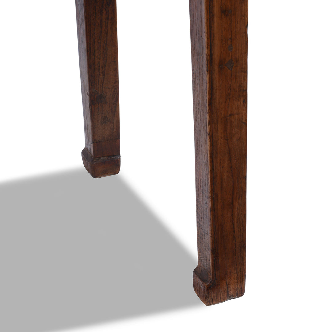 Feet Detail From Yumu Elm Two Drawer Shanxi Altar Console Table Nineteenth Century