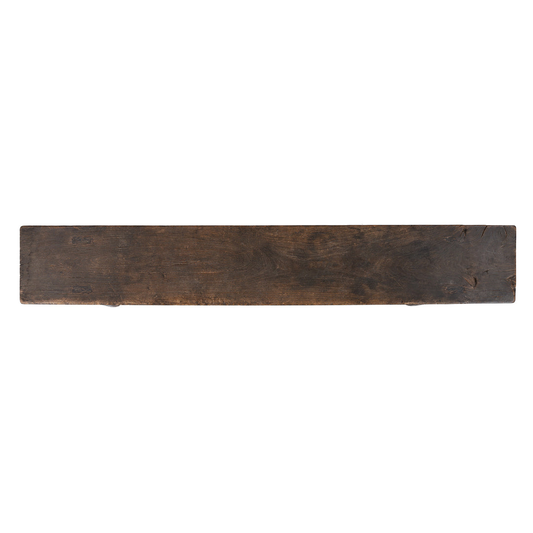 Top Down View Of Antique Elm Chinese Spring Bench From Shanxi Province | Indigo Antiques  