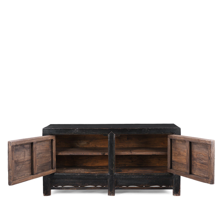 Interior Of Antique Chinese Painted Gansu Grain Store Sideboard