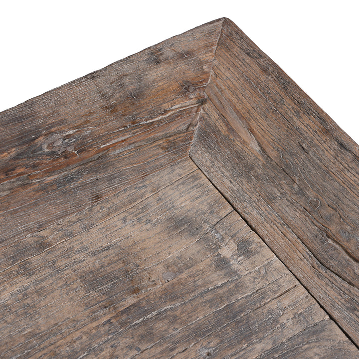 Detail From 19th Century Shanxi Elm Console Table With Four Drawers And Original Ring Pull Handles | Indigo Antiques