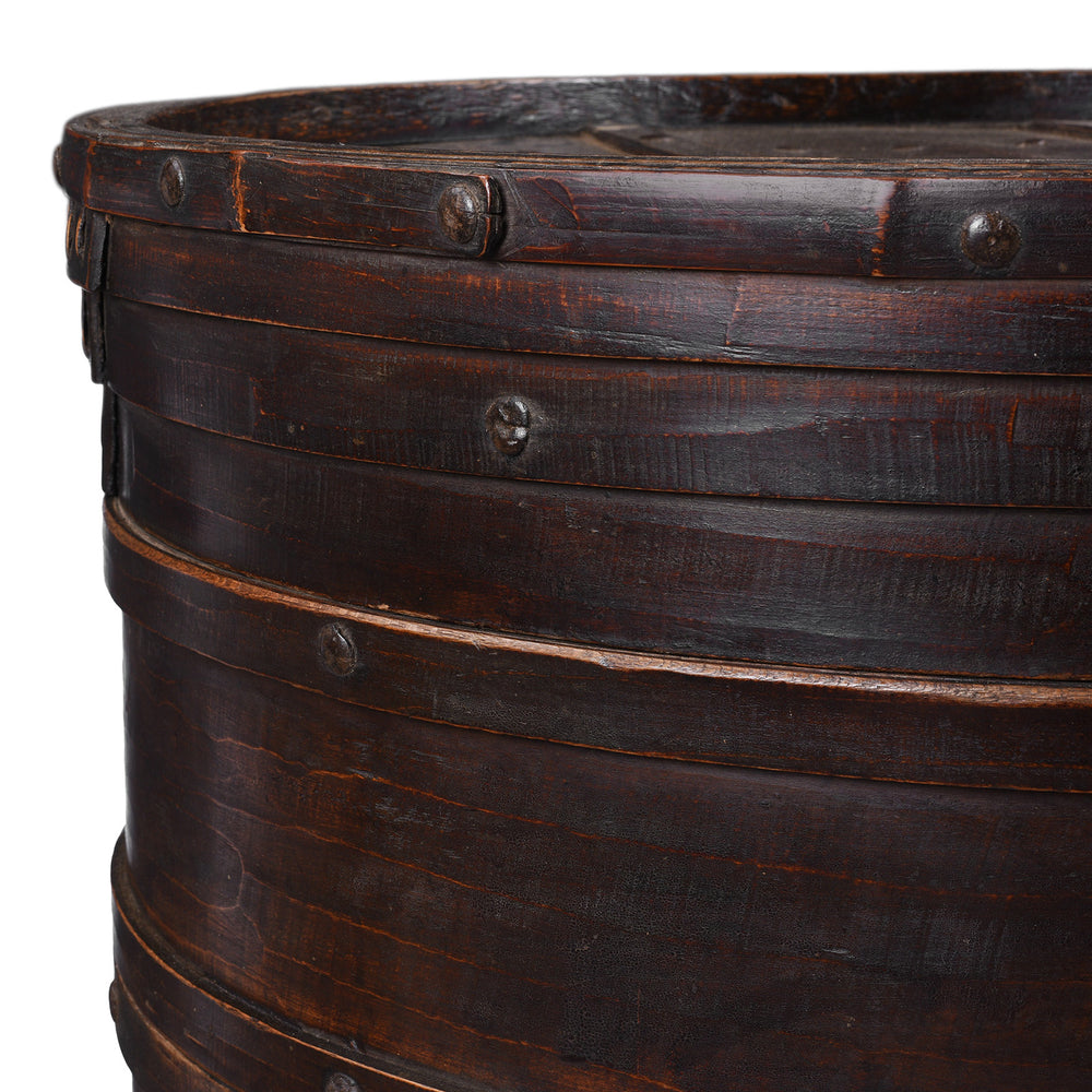 Corner Detail From Antique Chinese Willow Food Container | Indigo Antiques