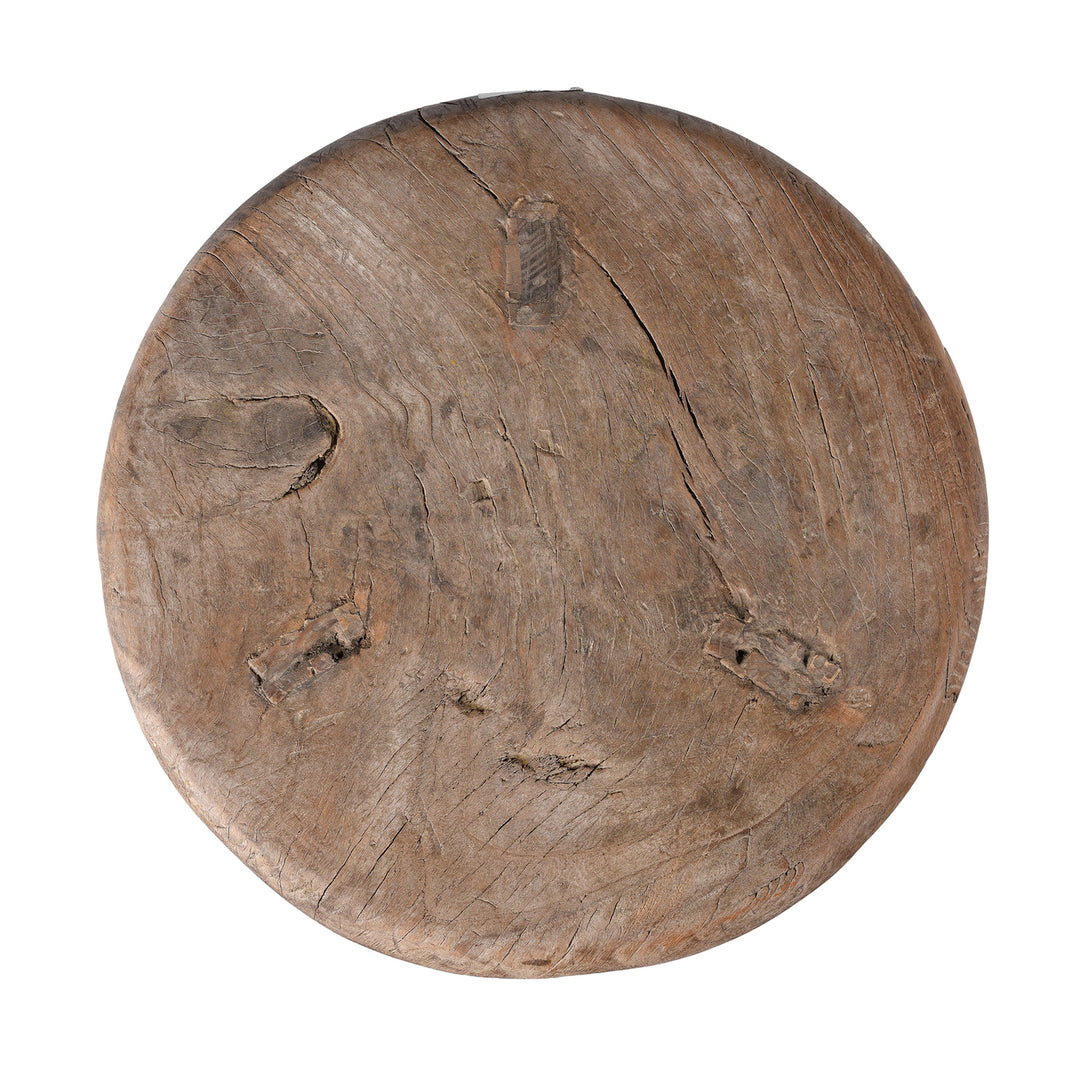 Top Down View Of Elm Farmers Three Legged Milking Stool From China
